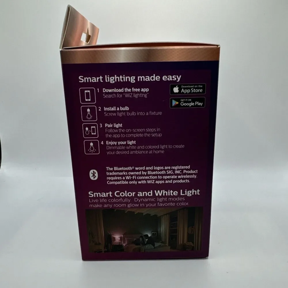 Phillips Wiz 100W Dimmable Smart WiFi LED Bulb Full‎ Color & White 1600 Lumens
